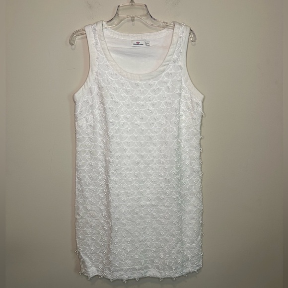 Vineyard Vines Textured Scallop Shift Dress Size 12 - Picture 4 of 15